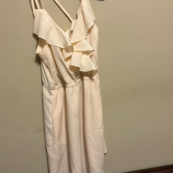 BCBG Cream Colored Sundress Like Romper W/ Ruffles - Picture 1 of 3